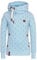 Coloody Femme Sweatshirt à Capuche Manche Longue Hoodie Hauts Tops Chaud Chemise Imprimé Coeur Ancre Veste Pullover Manteau pour Automne Hiver Light Blue S