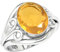 Jeweloporium 925 Sterling Silber Ring Citrin Quarz Handgemacht Schmuck Größe 60 (19.1) (99052_CIT_R10.5)