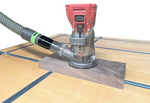 Hose Adapter for DeWalt & Milwaukee Trim Routers - DCW600B, DWP611, 2723-20 - Made in USA (D27/32 Hose)