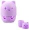 Tabanzhe Makeup Sponge Marshmallow Sponge with Silicone Travel Case - Beauty Blender Holder, Washable and Reusable Cat Shape Cosmetic Sponge Container
