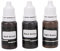 Tinta para tatuaje de microblading para cejas, 3 piezas de pigmentos para microblading para cejas, tinta para tatuaje de cejas de color marrón claro oscuro y negro para práctica, 24 ml
