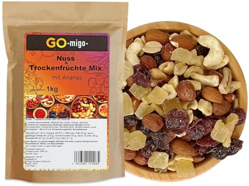 Nuss- Trockenfrüchte- Mix mit Ananas 1 kg - GOmigo