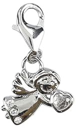 Depesche 11785-106 Charms Express yourself - Anhänger für Halsketten und Armband, Engel, versilbert, als kleines Geschenk