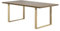 i-flair Esszimmertisch Macon 140x80 cm Kufentisch Holztisch Esstisch Kufengestell Tisch mit Tischplatte und Kufen - Nussbaum + Eiche
