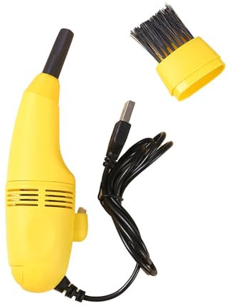 Annadue Tastaturstaubsauger, USB betriebener Druckluft Staubsauger mit Effizienter Adsorption, Kabelloser Handstaubsauger Tastaturreiniger für Laptop PC (Yellow)