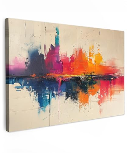MuchoWow© Impression sur Toile Decoration Murale Peinture 120x80 cm Reproductions de Tableaux Decoratifs Muraux Déco Chambre Tableau Salon Aquarelle - Art - Moderne