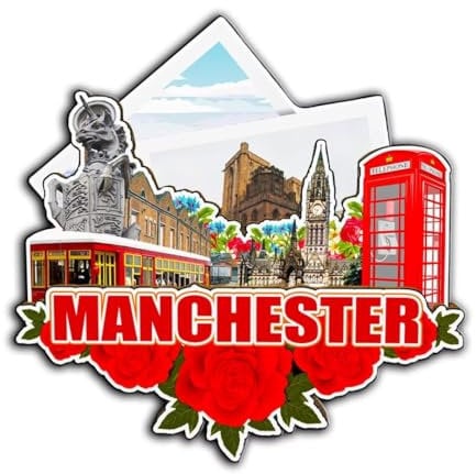 Orlybar Manchester England UK Magnet Fridge Magnet Wooden 3D Landmarks Travel Collectible Souvenirs Decoration Handmade -4285