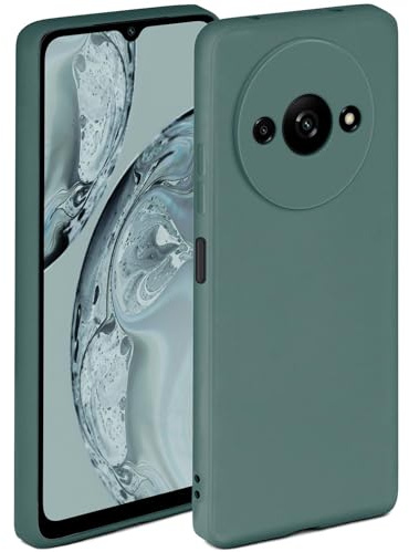 ONEFLOW Soft Case für Redmi A3 Hülle aus Silikon mit Kameraschutz, Silikonhülle mit erhöhtem Schutz fürs Display, Backcover Schutzhülle, weiche Handyhülle, Petrol