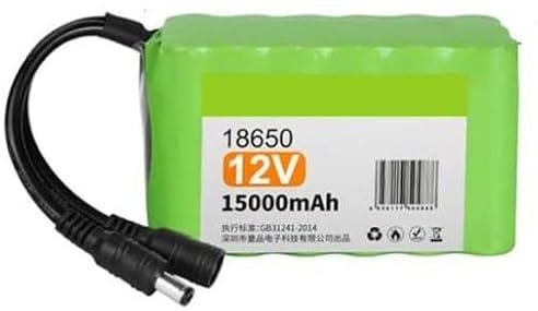 Rechargeable Battery, 12V Lithium-ion Battery 15000mAh 3S6P for LED Light Electronic Devices with DC Rechargeable Battery Pack