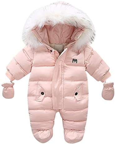 MOVAWAKY Combinaison De Ski BéBéS Filles,Fleece Manteau à Capuche Hiver avec Gants Et Chaussons Fille GarçOn Manteau Hiver Fille ÉPaissir Tenues VêTements D'ExtéRieur Combinaison | |