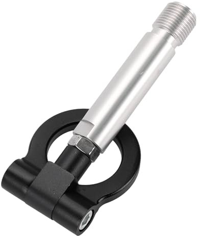 Hihaha Gancho De Remolque/Gancho De Remolque del Parachoques Delantero del Coche/Anillo De Gancho De Remolque Giratorio De Metal Duradero para Toyota Yaris EP 23.0cm 1 Pieza Negro