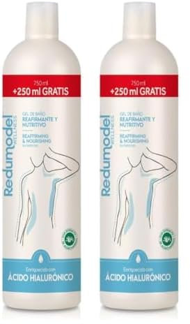 GEL DE BAÑO REAFIRMANTE CON ACIDO HIALURONICO 750 ML + 250 ML GRATIS (Paquete de 2)