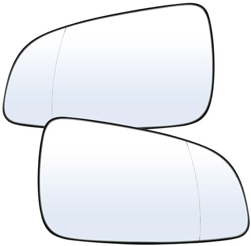 DZSHONGXINSM para Opel para Astra H 2004-2009 Puerta Izquierda Derecha Espejo Cristal Vista Convexa Retrovisor con Placa Eléctrica Cristal Espejo Izquierdo(A Pair)