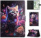 Vaitasy Coque pour iPad 9.7 Pouces (2018/2017) iPad Air 2/ iPad Air, à Angles de Vision Multiples Folio Étui avec Ultra-Mince Housse iPad 6/5 Génération - Chat Rose