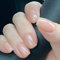 24Pcs French Tip False Nails Short - Press on Nails - Fake Nails with Glue - Nude Stick on Nails - Glossy Full Cover Glue Stick on Nails - DIY Nail Art Gifts for Women Girls