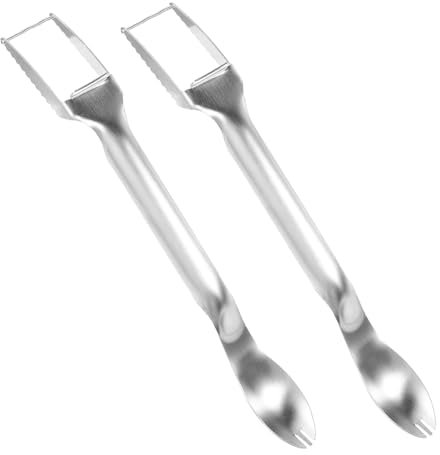 MAGICLULU 2stücke Wassermelonen-gabelschneider Aus Als Und Schneidewerkzeug Geeignet Für Obststücke Metallküchenutensil Praktisch Für Zuhause Und Restaurant