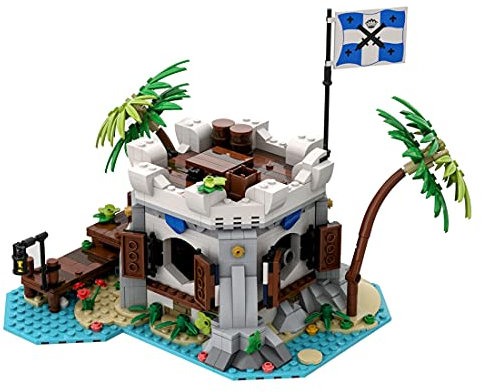 BlocteckToy Mittelalterlicher Imperiale Kanonenbucht 841 Teile Klemmbausteine Mittelalterliches Architecture Burg Gebäude Set, Kompatibel mit 21322, MOC-80308