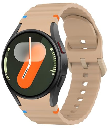 Meliya Correa para Samsung Galaxy Watch 7 40mm 44mm,20mm Silicona Pulseras Reloj de Repuesto para Samsung Galaxy Watch 4/5/6 40mm 44mm/FE/6 Classic 47mm 43mm/5 Pro 45mm(Marrón)