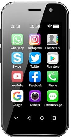 Longben Mini 4G Unlocked Smartphone, 3 Inch, 3GB RAM + 64GB ROM, Android 9.0Dual SIM, Face Recognition, WiFi|BT4.0|OTG|Black