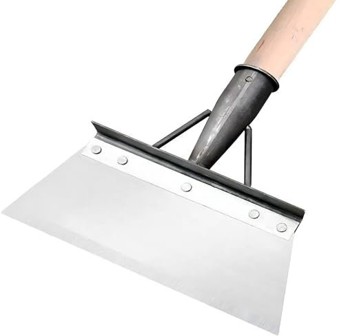 Huotflame - Paletta da giardino, 23 cm, ad alta resistenza, in acciaio al carbonio, con 2 mm di spessore, strumento da giardino compatto per la rimozione di letame, fango e muschio, per pollaio