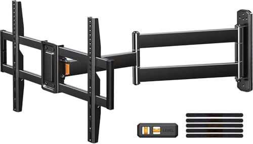 Supporto TV Parete con Braccio Extra Lungo 822mm per Schermi piatti/curvi da 32-75 Pollici fino a 45 kg, Staffa TV Girevole Inclinabile Orientabile, Max VESA 600 x 400mm