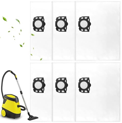 Sacchetti per aspirapolvere per Kärcher WD 2 Plus/WD 3/KWD 1/KWD 2/KWD 3/MV 3/SE 4001/SE 4002 Premium sacchetti filtro umido aspirapolvere