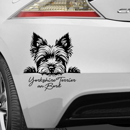 Pegatina Promotion On Board an Bord Yorkshire Terrier Yorkie Aufkleber Auto Wohnmobil Laptop Wandtattoo Sticker Farbe&Größe wählbar