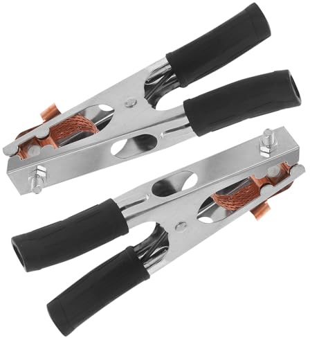 minkissy 3pcs 500a Welding Ground Clamp with Protective Cover Heavy Duty Earth Clamp for Industrial Arc Welding Machines Strong Clamping Force Machine Grounding Cable Clip