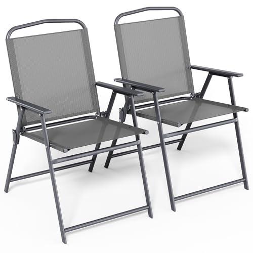 LIFERUN Gartenstühle Klappbar 2er Set, Campingstuhl, Strandstuhl