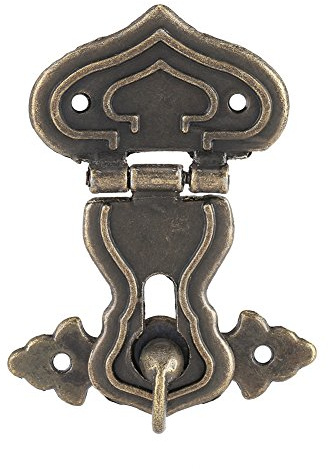 Confezione di 10 Retro Bronzo Jewelry Box Caso Hasp Serratura chiavistello per Scatola di Legno (Lunghezza 6.3 cm Larghezza 4.8)
