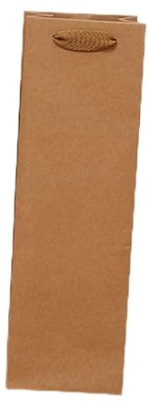 VOSAREA Bolsas de Kraft con Asas para Botella de Vino Bolsas para Regalo de Papel para Navidad Fiesta de Boda un Solo Recipiente 11 * 9 * 35 12 Piezas