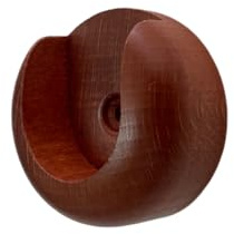 tendaggimania Regalhalterung, Wandlager aus Holz, für Gardinenstange, Kleiderstangen Halterung 35 mm - Farbe: Kirsch
