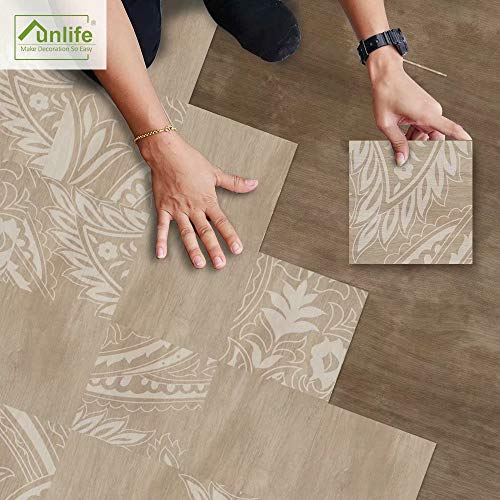 Frolahouse 10 Stück Amerikanischer Landhausstil Holz Dekorativ Selbstklebend Folie Peel & Stick Fliesen Bodenaufkleber 3D Anti Skid Verschleißfest Wasserdicht PVC