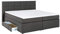 3F FURNITURE FOR FRIENDS Boxspringbett Bea 200x200 cm Anthrazit Härtegrad H2/H3 | 7-Zonen Taschenfederkern Matratze + Visco Topper | mit Bettkasten für Stauraum