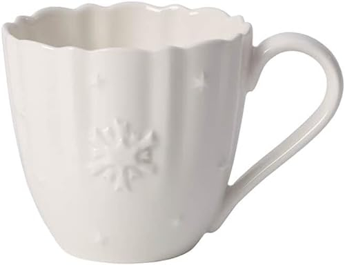 Villeroy & Boch Toy's Delight Royal Classic Lot de 6 tasses à café/à thé avec relief de Noël, en porcelaine de qualité supérieure, 250 ml Blanc