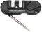 Pocket Knife Sharpener, Multifunction EDC Gear Keychain Foldable Sharpening Stone with 3 Stages Ceramic & Carbide&Diamond Tapered for Survival Hunting Fishing Camping, Black