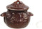 Auflaufform Schmortopf mit Deckel, Keramik Auflauftopf Gartopf Topf Kochtopf Bräter (3L), Zum Kochen und Backen (Blume)
