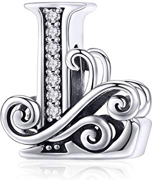 Lorrifal Solid 925 Sterling Silber Brief Initial L Charm Pandora Europäische Armband Halskette Frauen Mädchen Schmuck Geschenk