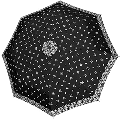 Doppler Fiber Magic Black & White Automatik Regenschirm Duomatic Schirm 7441465BW, Farbe:Minimals