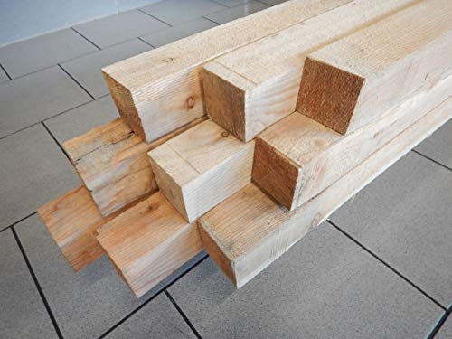 LÄRCHE KANTHOLZ BALKEN PFOSTEN HOLZ BAUHOLZ ZAUN 10x10cm 300cm LÄNGE (10)