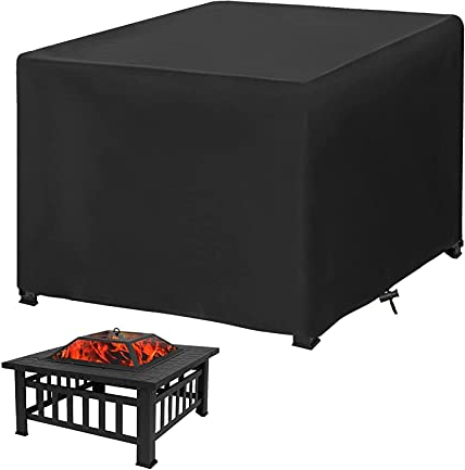 Magent Protection pour Brasero Carré Tissu Oxford Imperméable Respirant Protection UV pour Table Foyer - 84x84x61 cm
