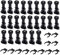 QDDS Lot de 24 Pieds de Meubles réglables en Plastique épais Noir avec Clip de Fixation pour Meubles de Cuisine ou de Salle de Bain, Armoire et canapé (120-150mm), (HjjnmoY026)