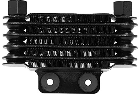Radiador de Aceite, Enfriador de Aceite de Motor Resistente de Alta Resistencia Universal para Motocicletas Dirt Pit Bikes 125CC‑250CC(negro)