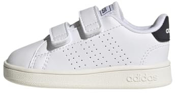 adidas Advantage Lifestyle Court Two Hook-and-Loop Shoes, Zapatillas de Tenis Unisex niños, Cloud White/Legend Ink/Cloud White, 21 EU