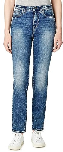 Buffalo David Bitton Women's Hi Rise Straight Jean, Stonewashed, 31