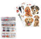 Ideen mit Herz Diamond Painting Sticker | 4 Bogen in DIN A4 | Aufkleber einzeln abziehbar | inkl. Schmucksteine (Hunde)