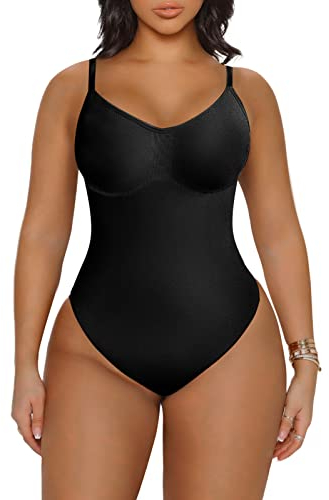 YIANNA Donna Shapewear Body Contenitivo Modellante Perizoma Bodysuit Pancera Dimagrante Shaper Pancia Piatta Contenitiva Nero 4XL - 5XL 5215