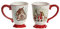 Goodwill Lot de 2 tasses en faïence Motif Père Noël et maison 0,25 l