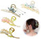 FAMIDIQGO Pack 4 flower Butterfly Metal hairpin for women - Large hair claw clips for women with thick hair, thin hair, hair claw for girls