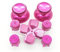 VKMKV for Dualshock 4 PS4 Pro contrôleur Mince bâtons analogiques en métal Rouge Boutons d'action Dpad en Aluminium for Manette Playstation 4 (Color : Rose redR)